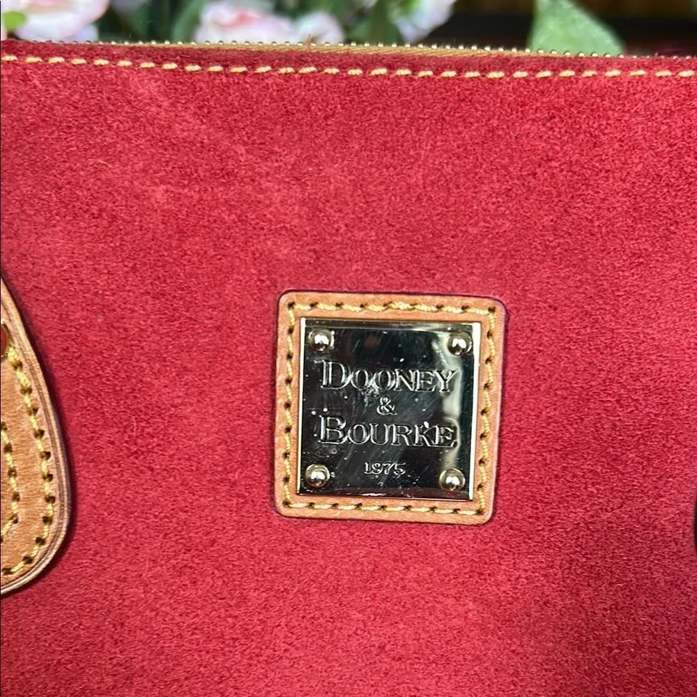 Dooney & Bourke Red Tote with Leather Handles material is suede